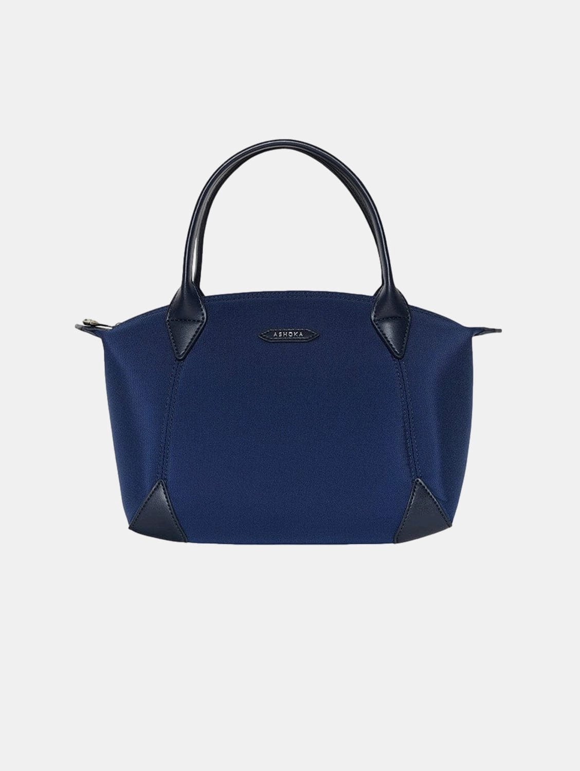 Pretty Apple Skin & Nylon Shoulder Bag | Navy Blue