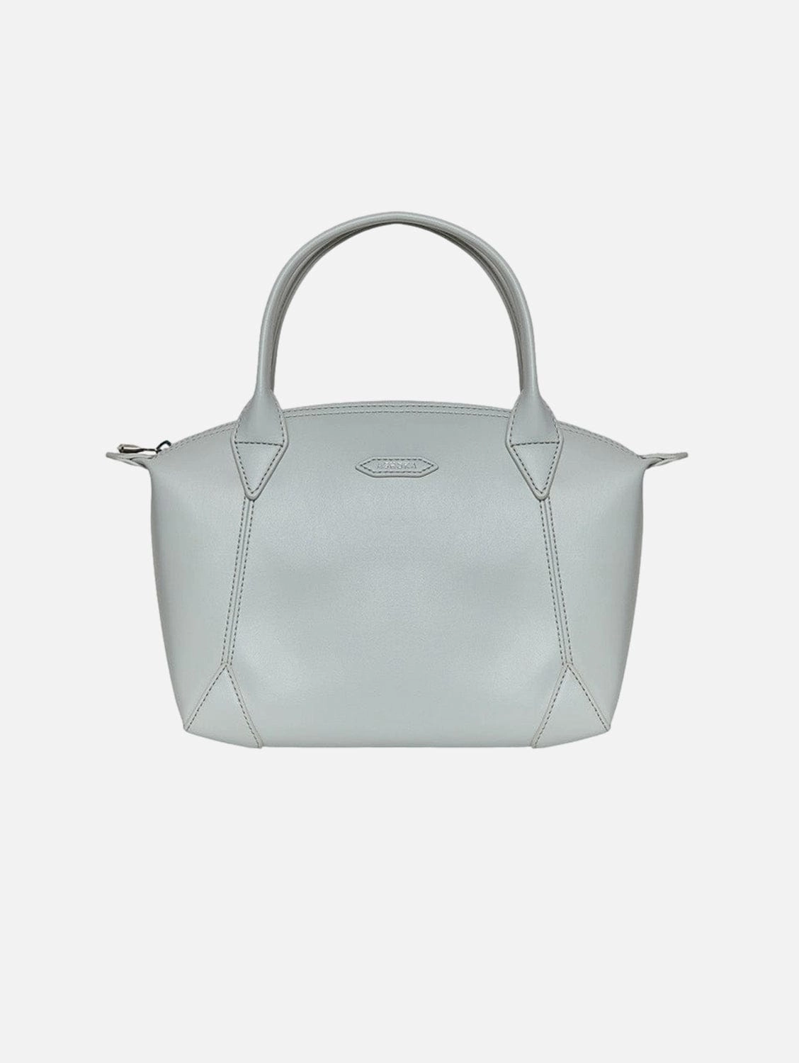 Pretty Apple Skin Vegan Leather Shoulder Bag | Pearl Grey