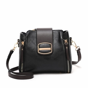 PU Leather Bucket Shoulder Bag