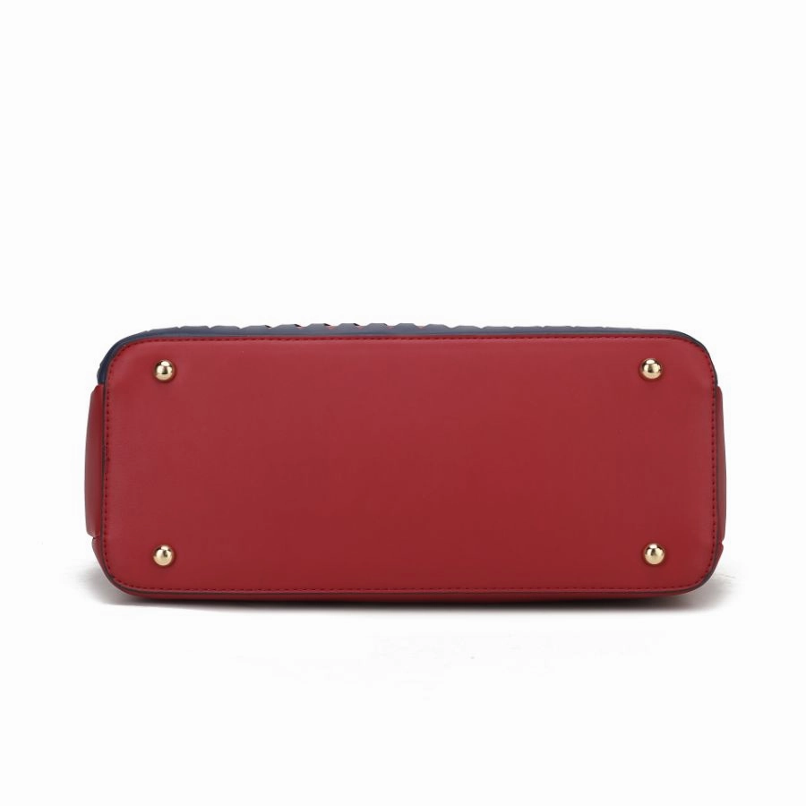 Quinn Triple Compartment Color Block Tote Bag