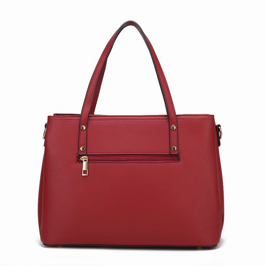 Quinn Triple Compartment Color Block Tote Bag
