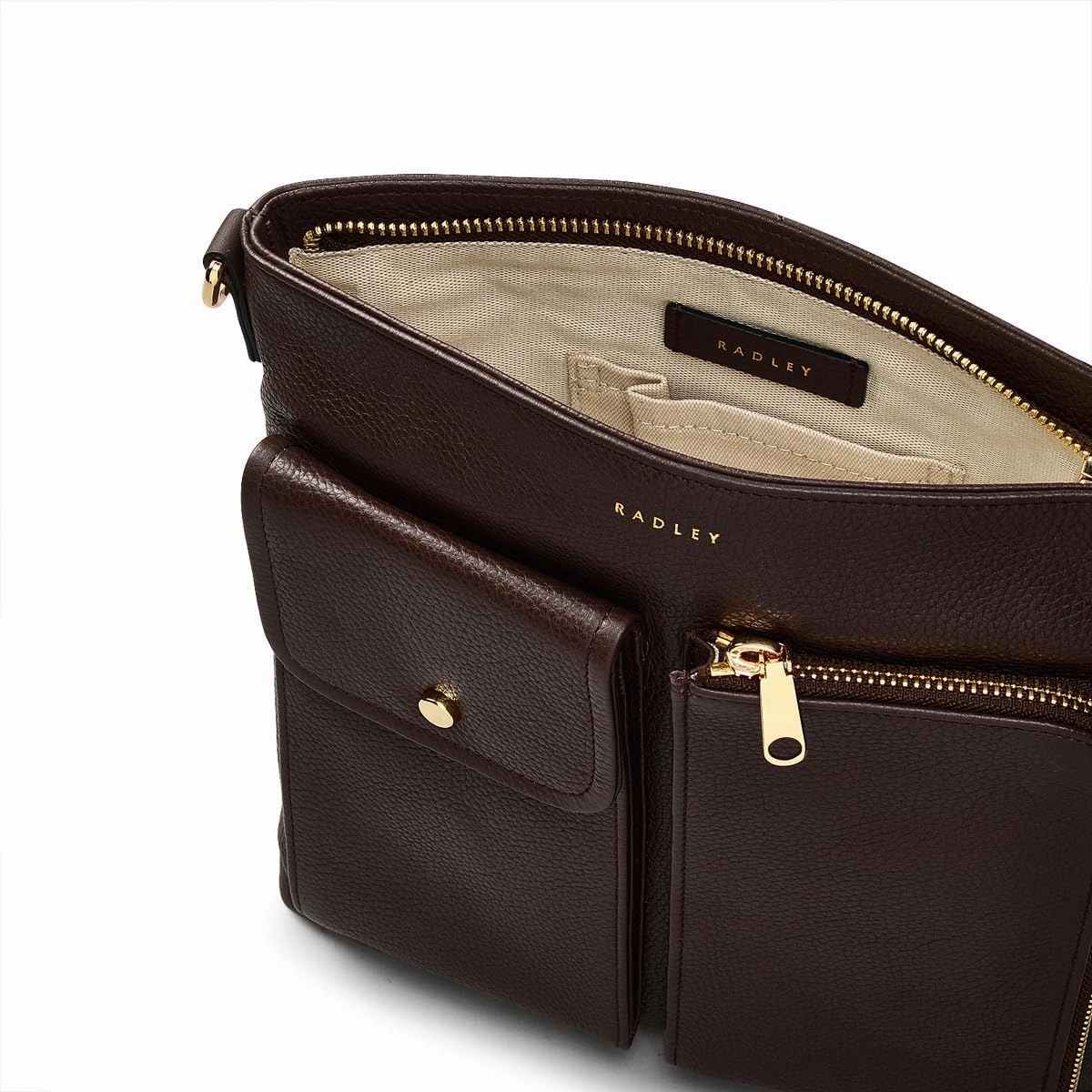 RADLEY London Selby Crescent Womens Small Leather Ziptop Crossbody Bag