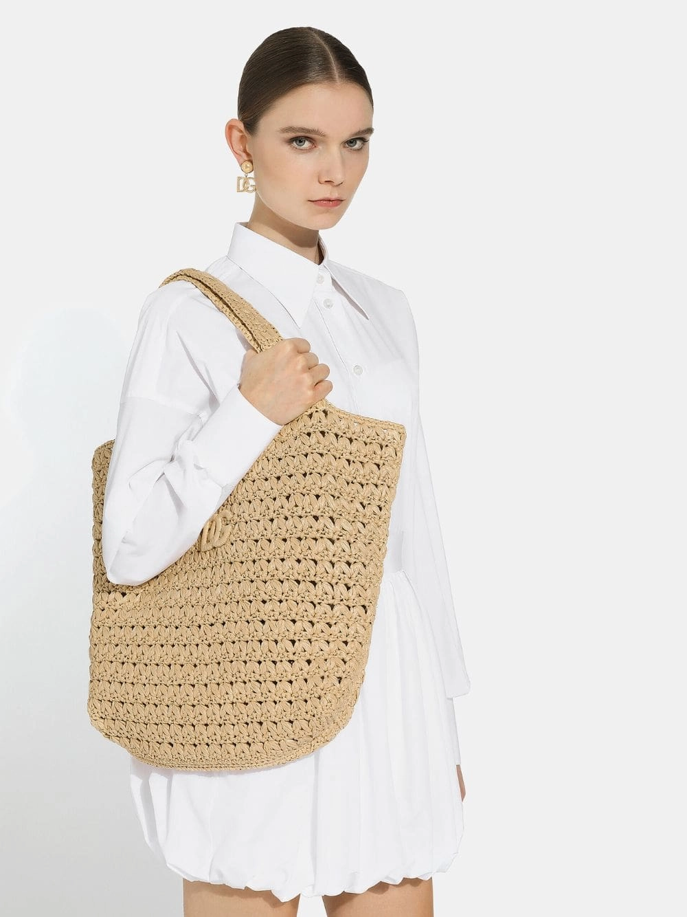 Raffia Crochet 3.5 Shopper Bag