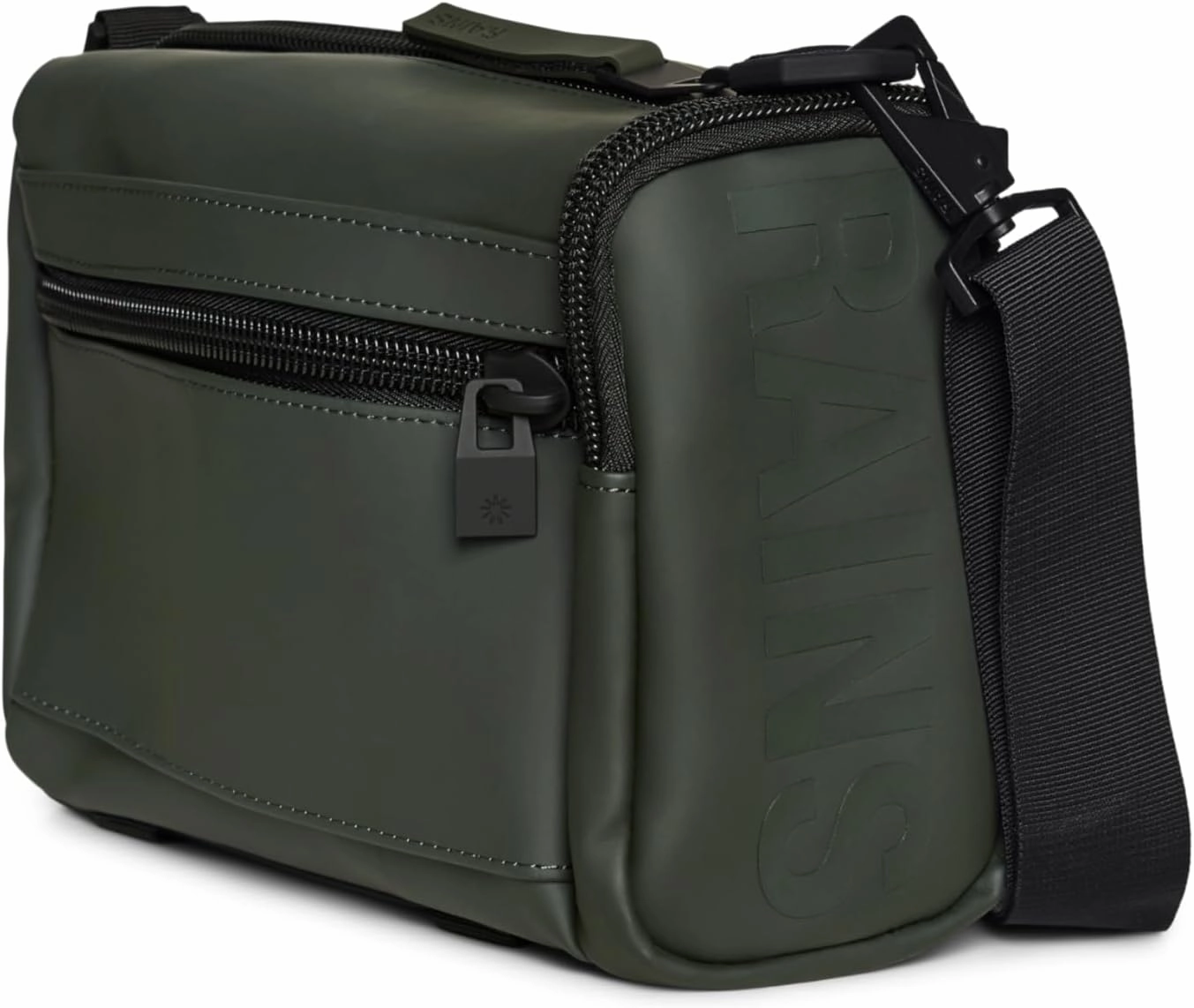 RAINS Black Texel Waterproof Crossbody Bag C Versatile Unisex Sling Bag and Fanny Bag Stylish for Men and Women