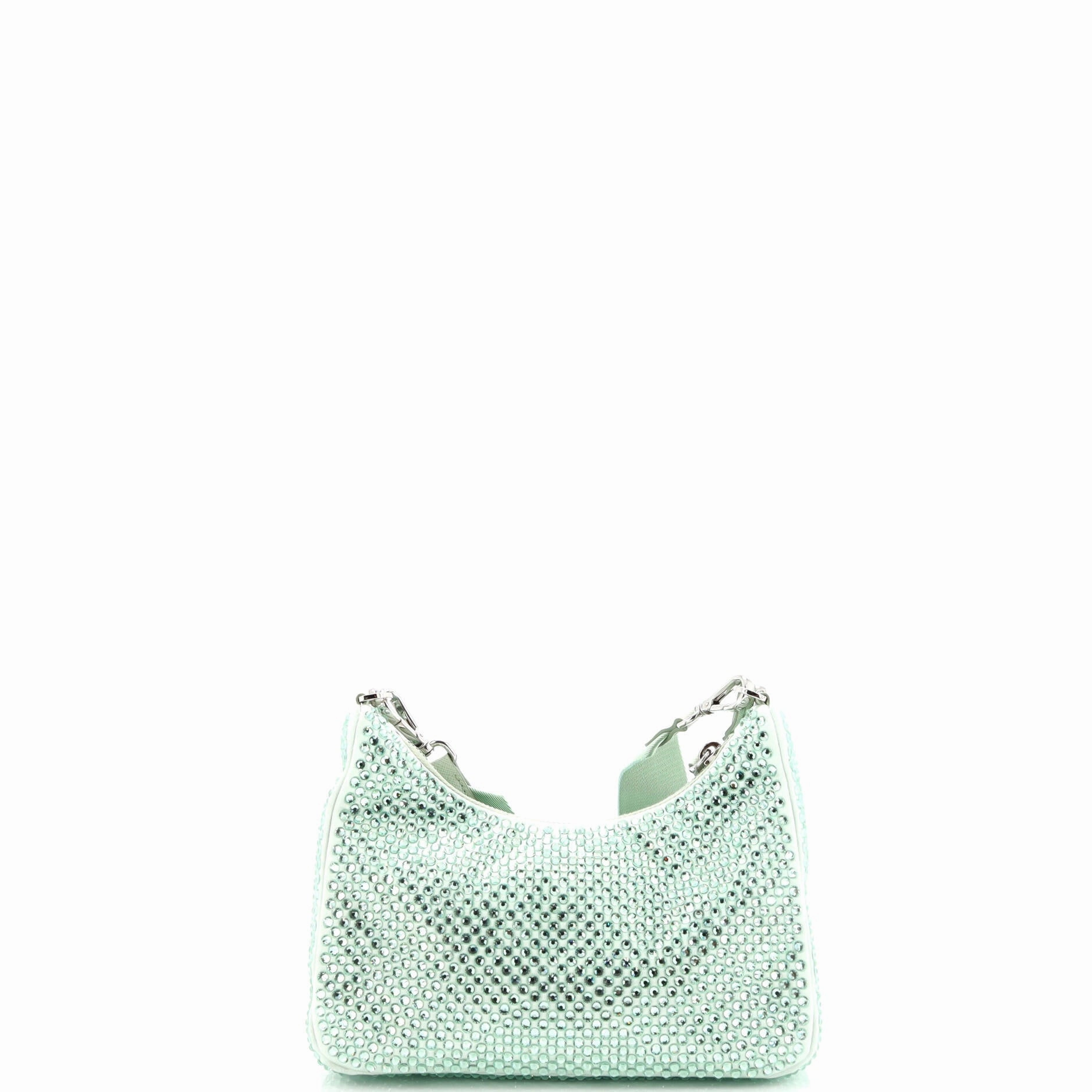 Re-Edition 2005 Shoulder Bag Crystal Embellished Satin Small