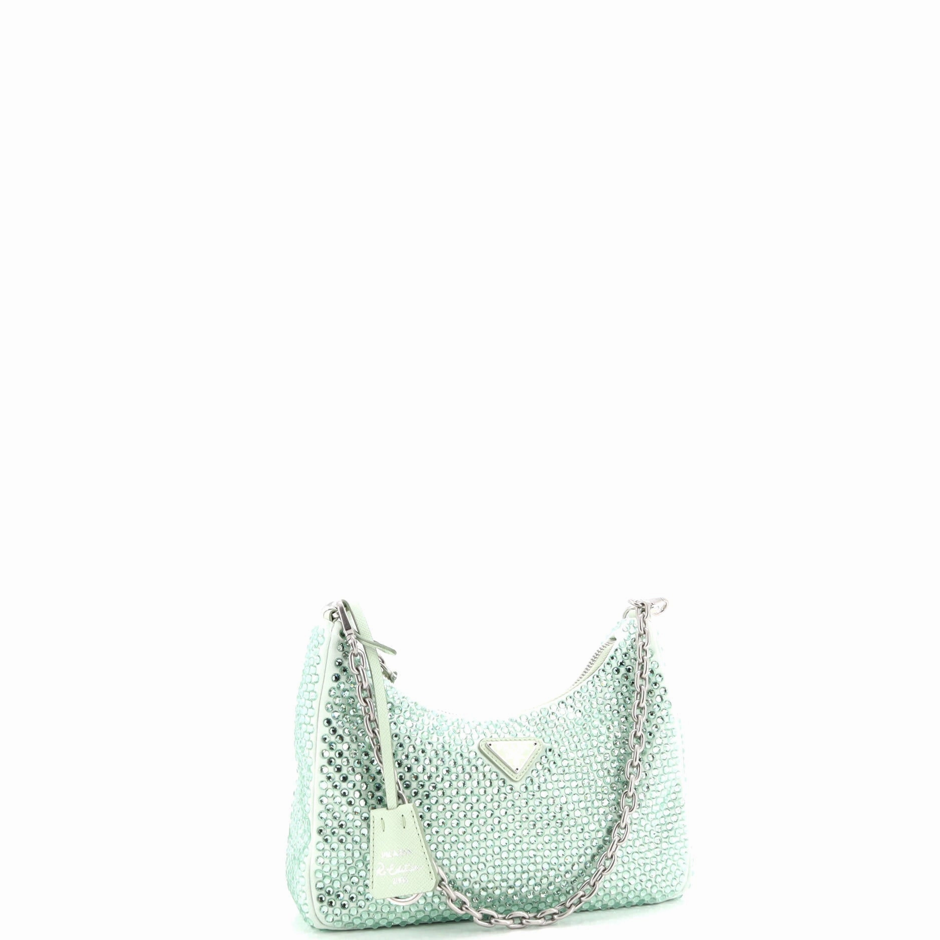 Re-Edition 2005 Shoulder Bag Crystal Embellished Satin Small