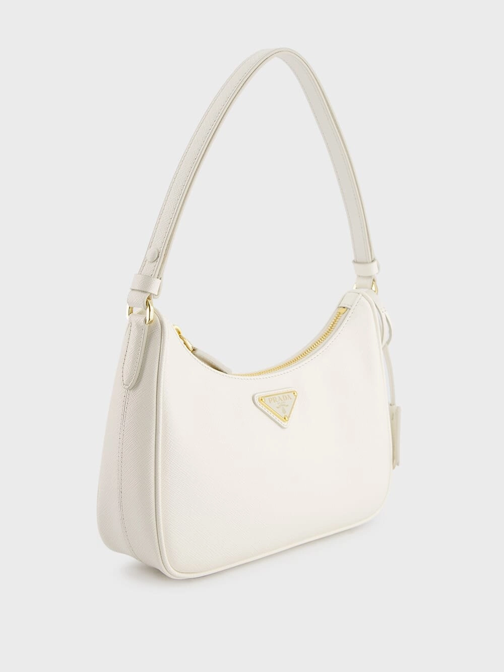 Re-Edition Saffiano White Leather Mini Bag