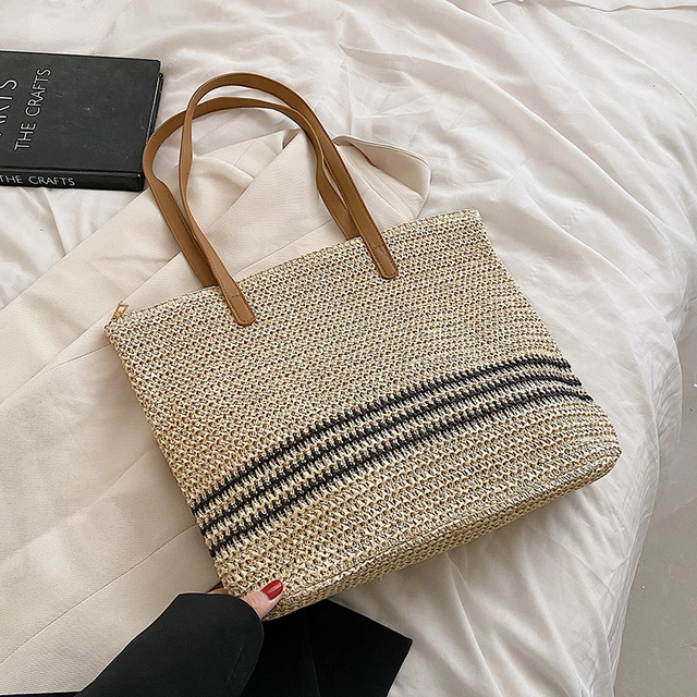 Regina Women's High Capacity Woven Shoulder Handbag