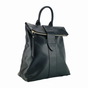 Renato Borzatta Soft leather backpack black