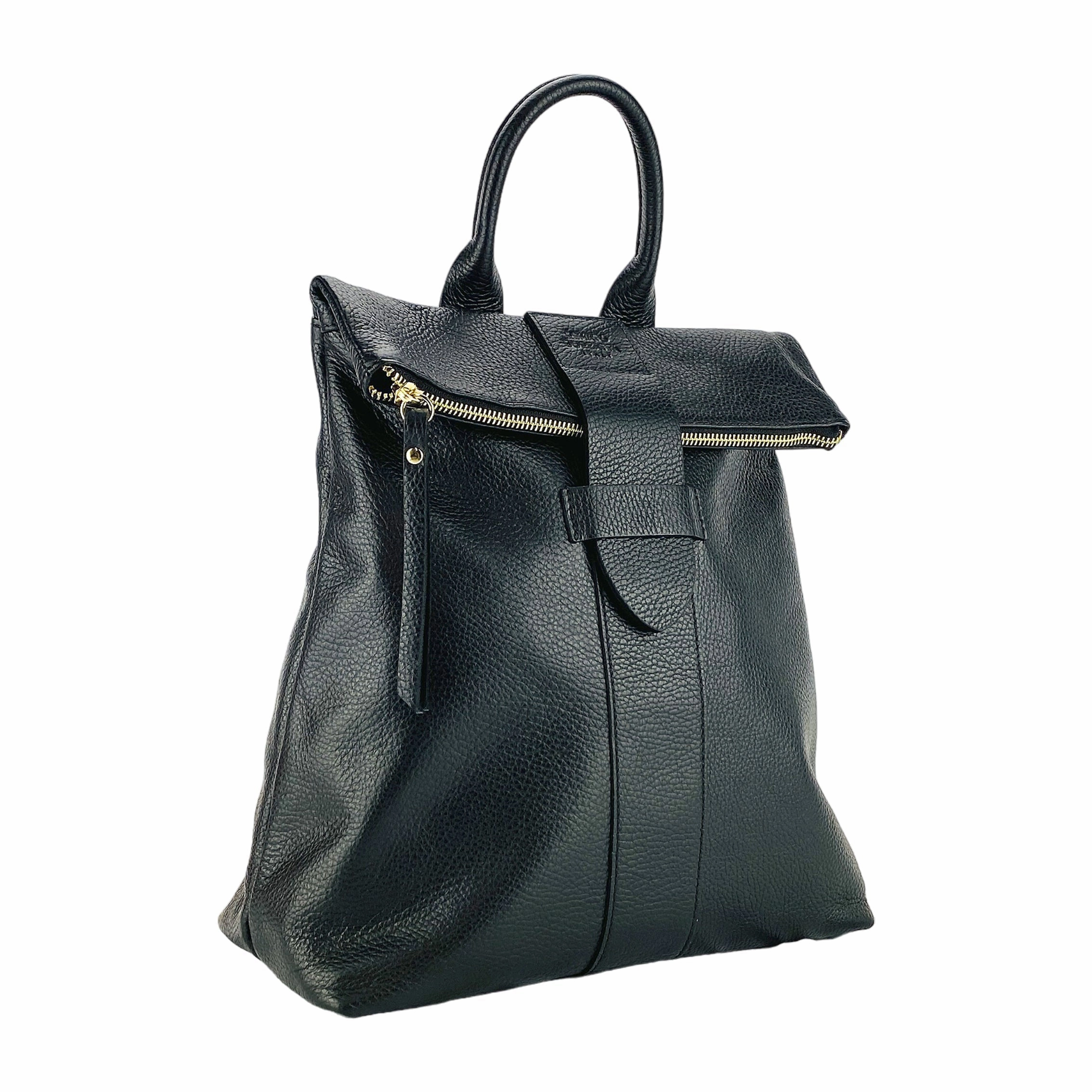 Renato Borzatta Soft leather backpack black
