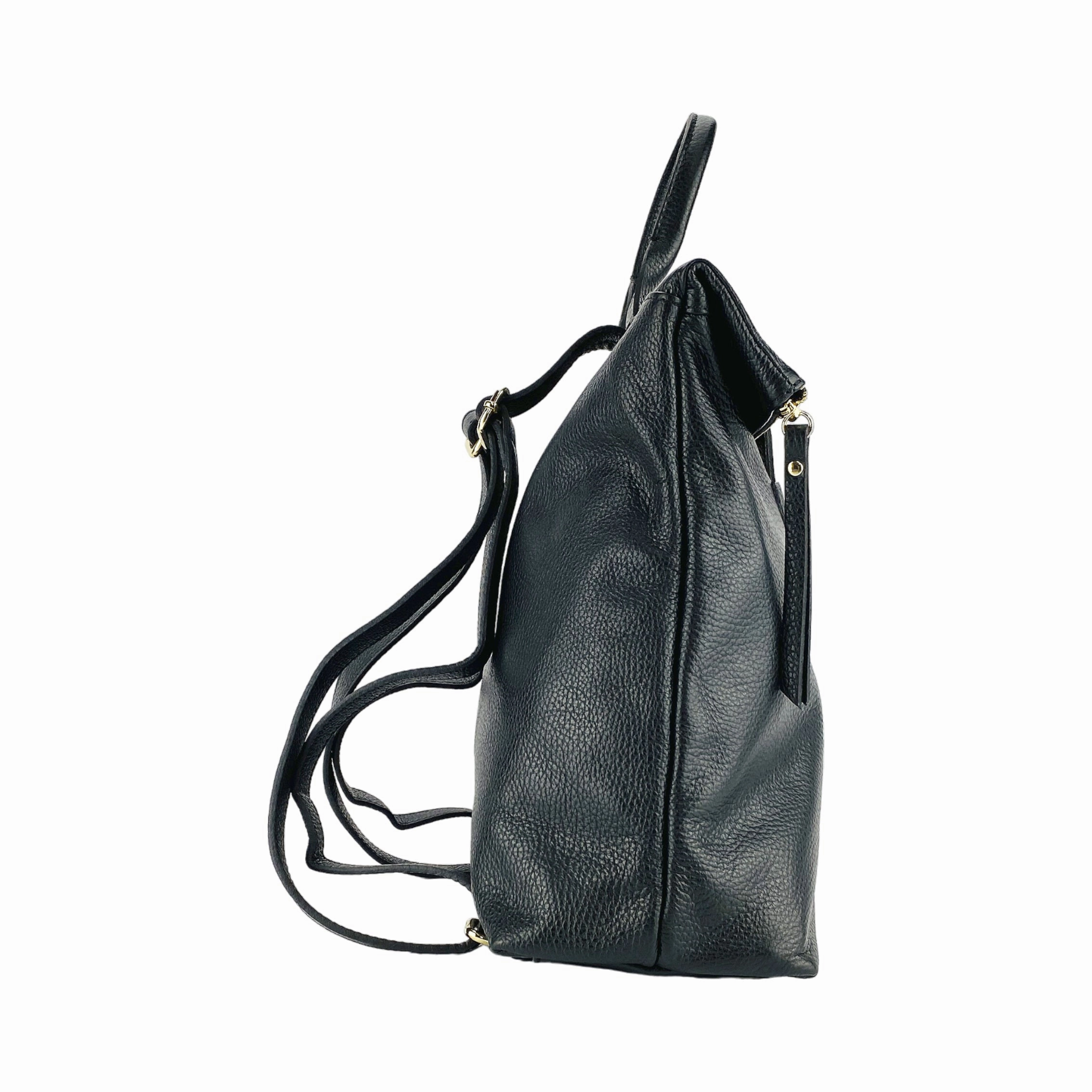 Renato Borzatta Soft leather backpack black