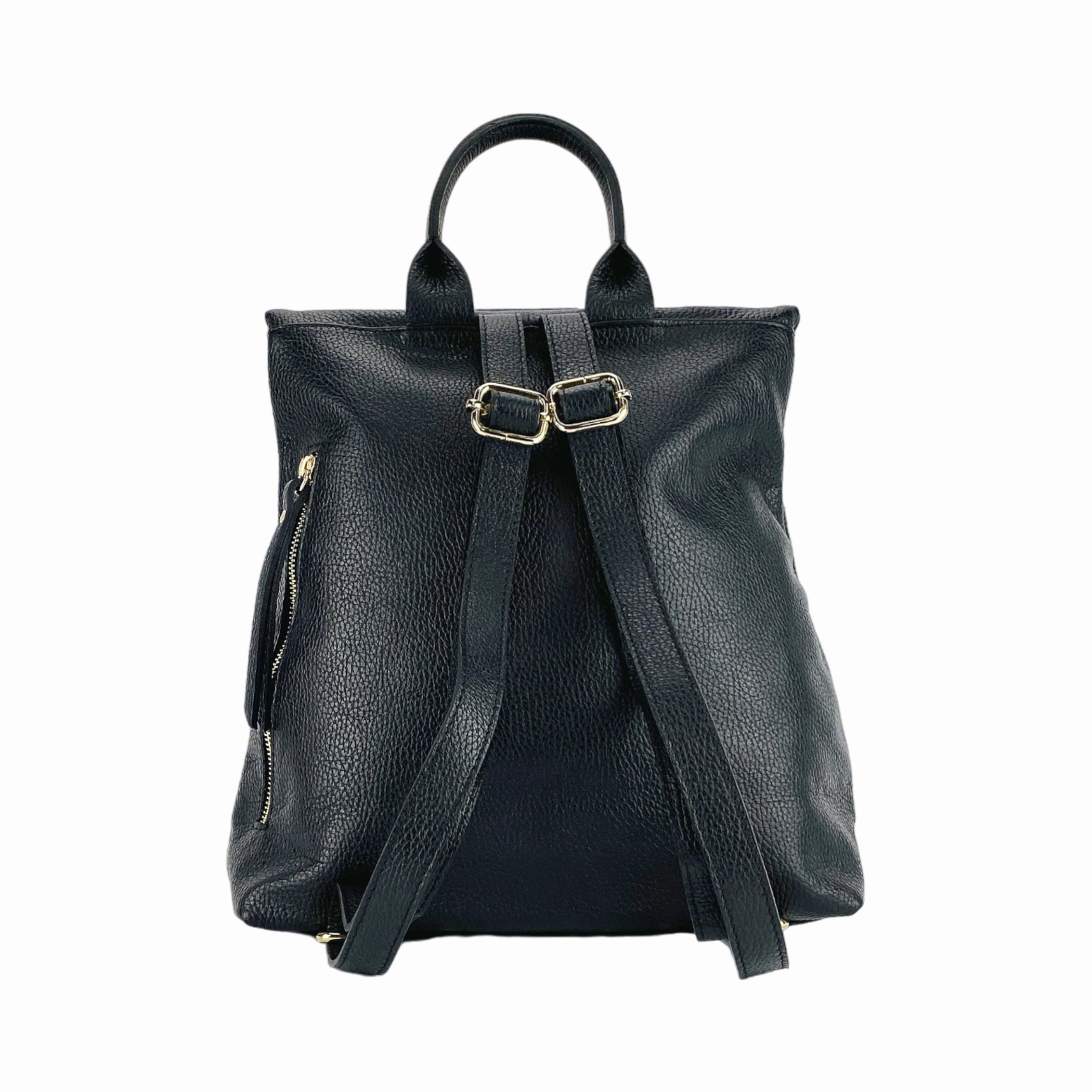 Renato Borzatta Soft leather backpack black