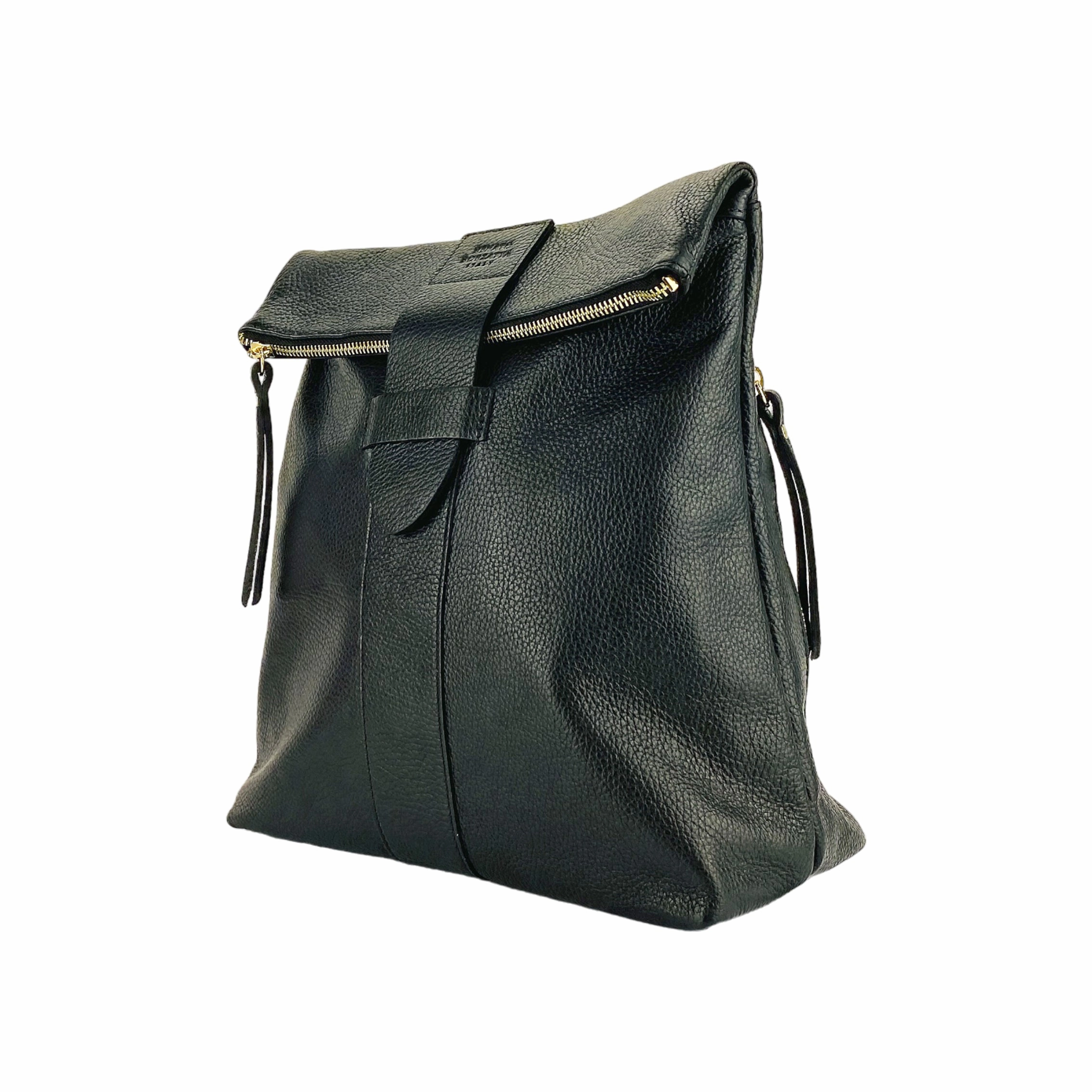 Renato Borzatta Soft leather backpack black