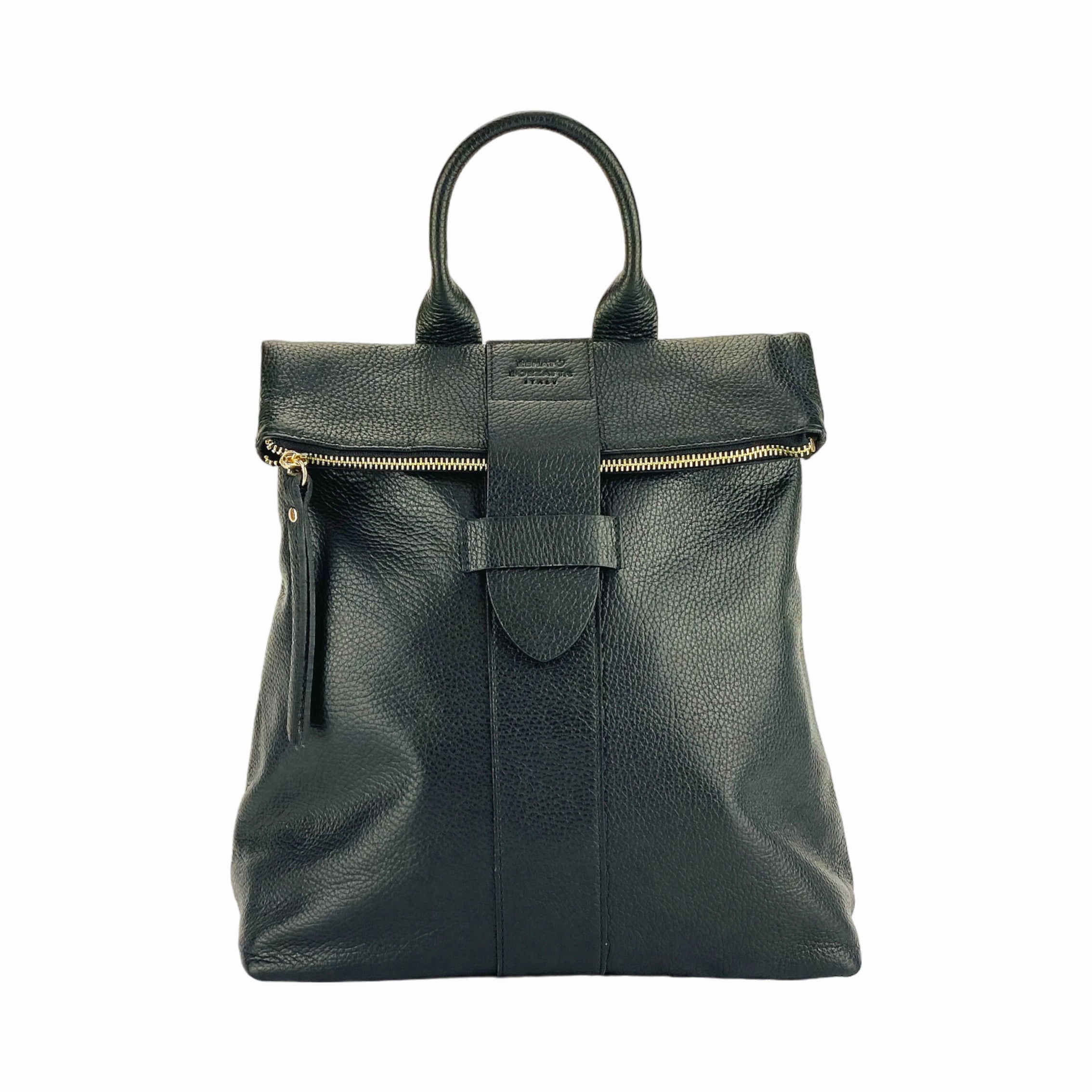 Renato Borzatta Soft leather backpack black
