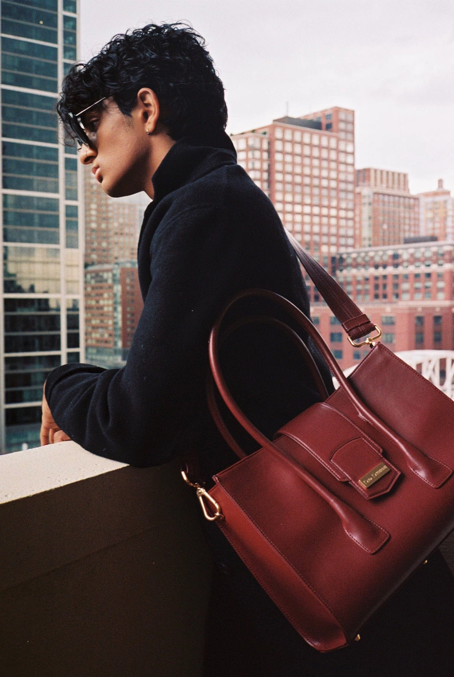 Richmond Cactus Leather Vegan Bag | Cherry