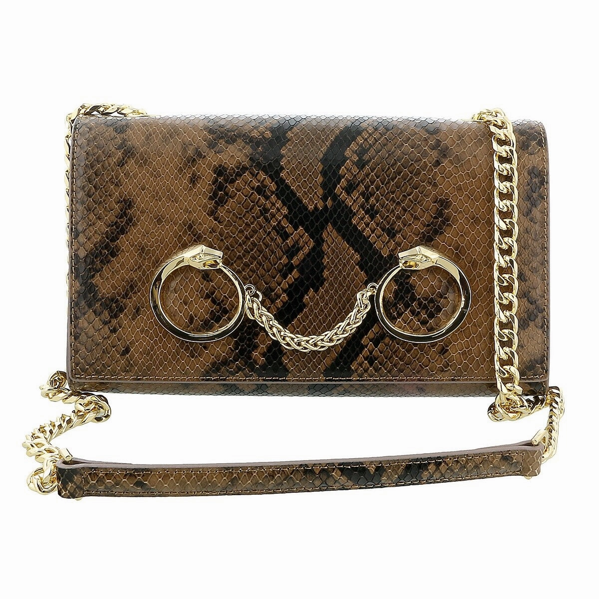 Roberto Cavalli Class Brown Millie Deluxe Clutch / Shoulder Bag for womens