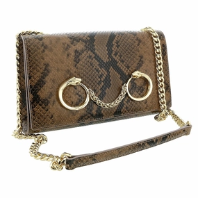 Roberto Cavalli Class Brown Millie Deluxe Clutch / Shoulder Bag for womens