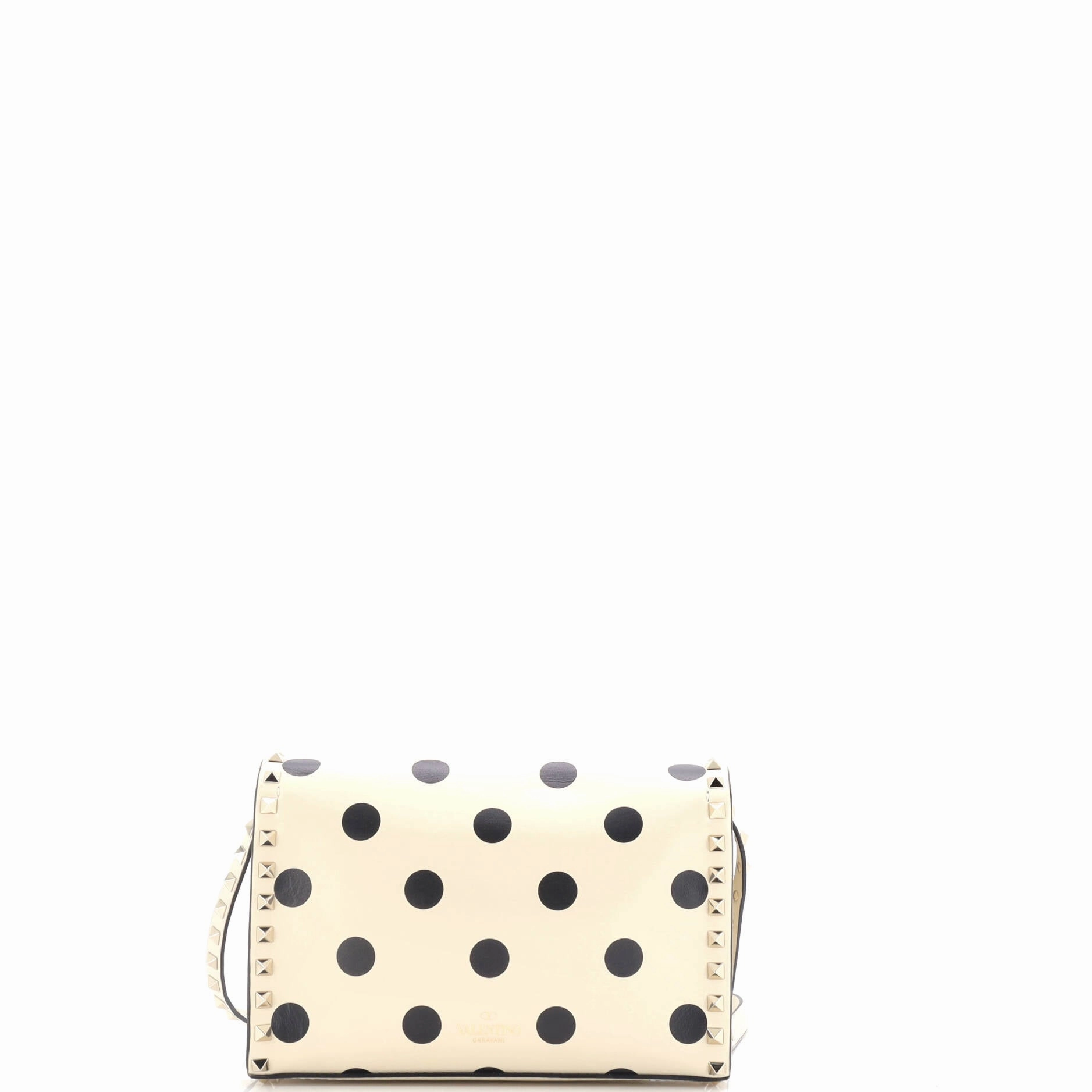 Rockstud Flip Lock Flap Bag Printed Leather Medium