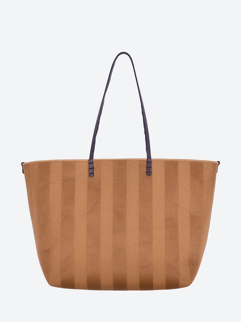 Roll large pequin jacquard handbag