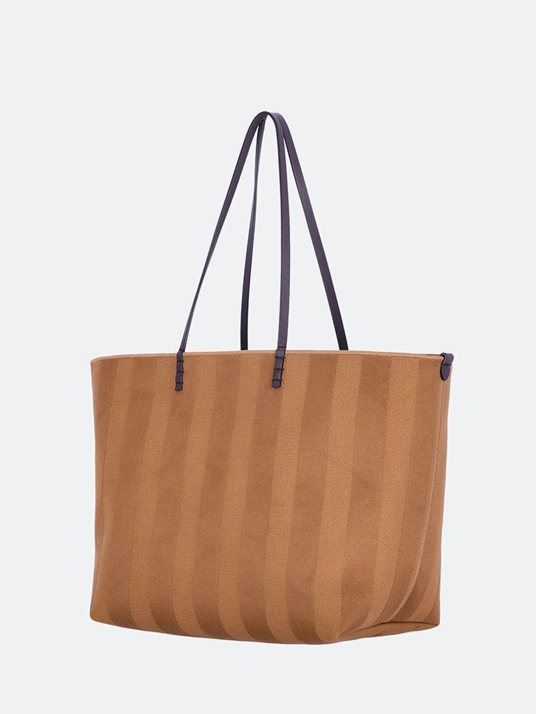 Roll large pequin jacquard handbag