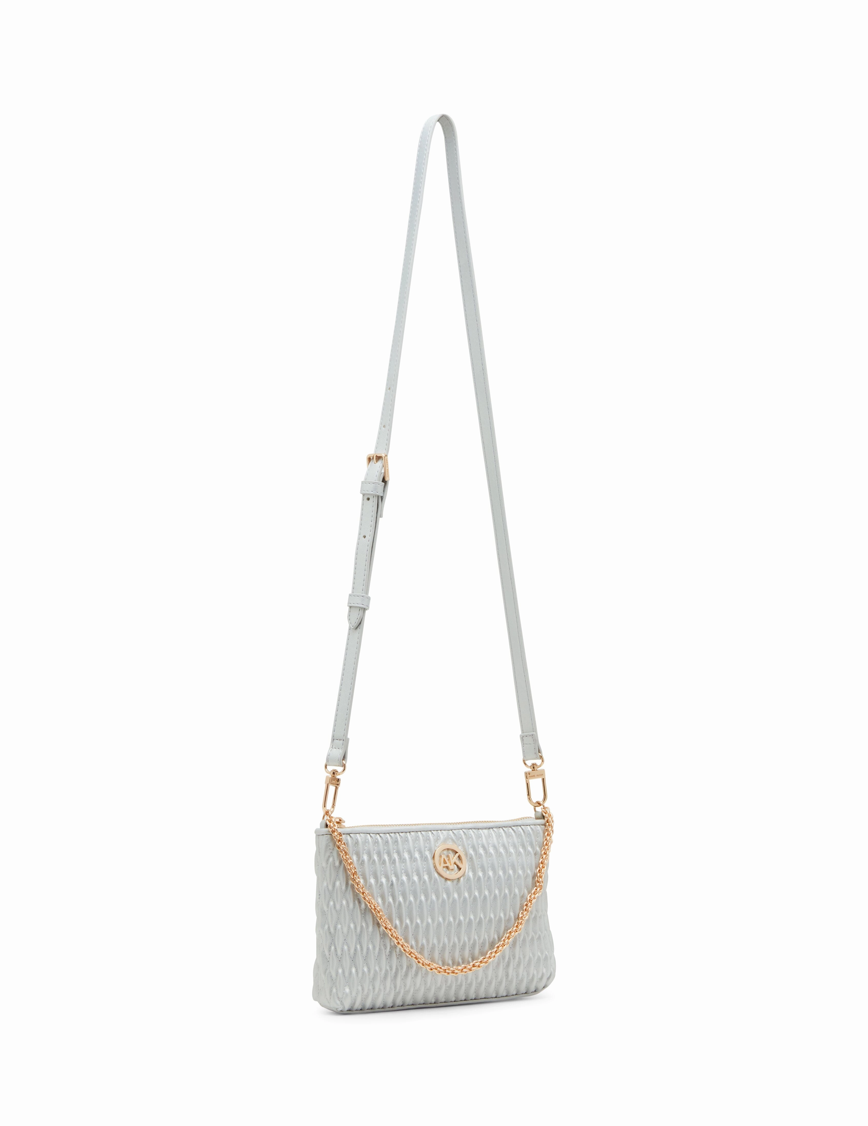 Ruched Crossbody With Chain Swag