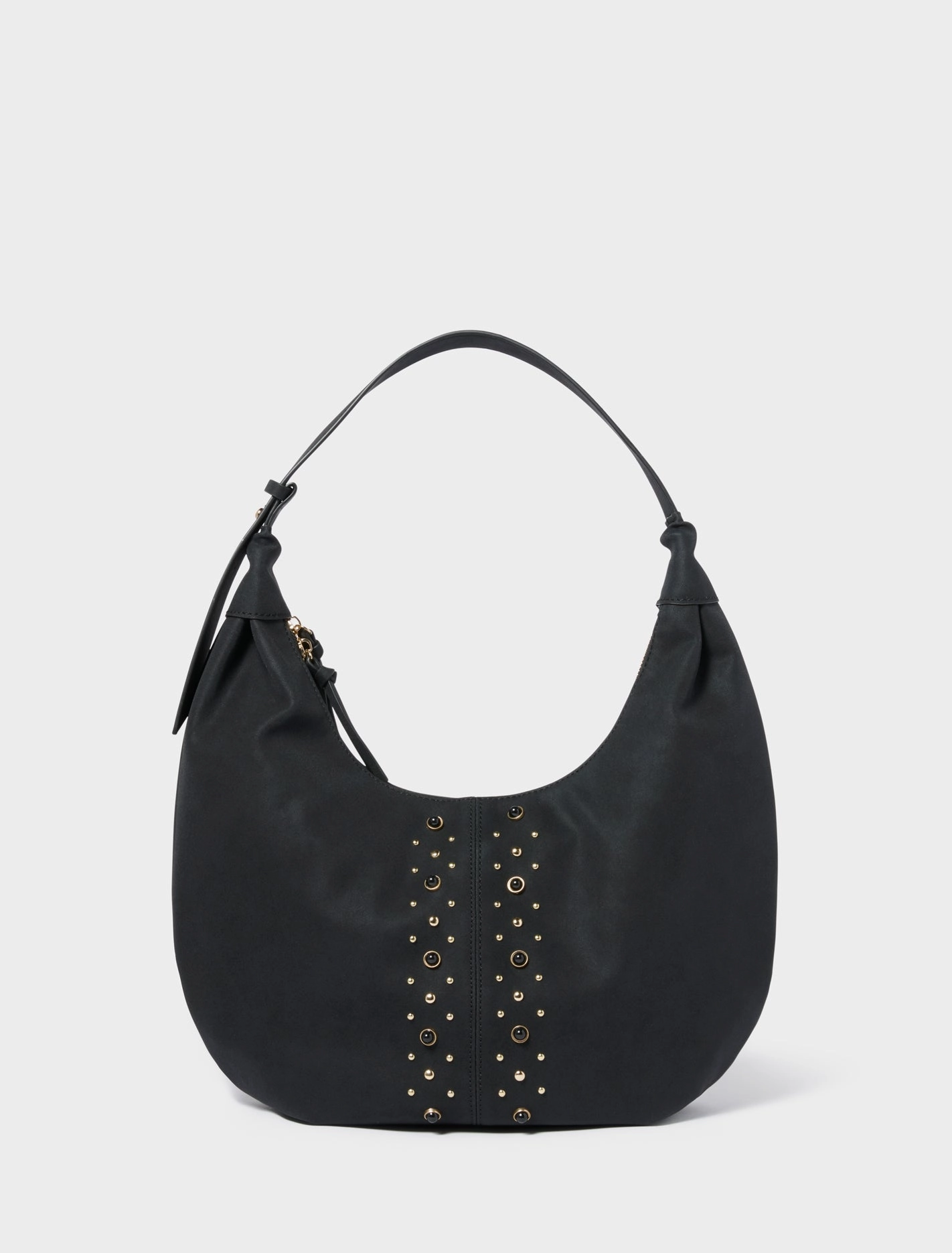 Sable Studded Hobo Bag
