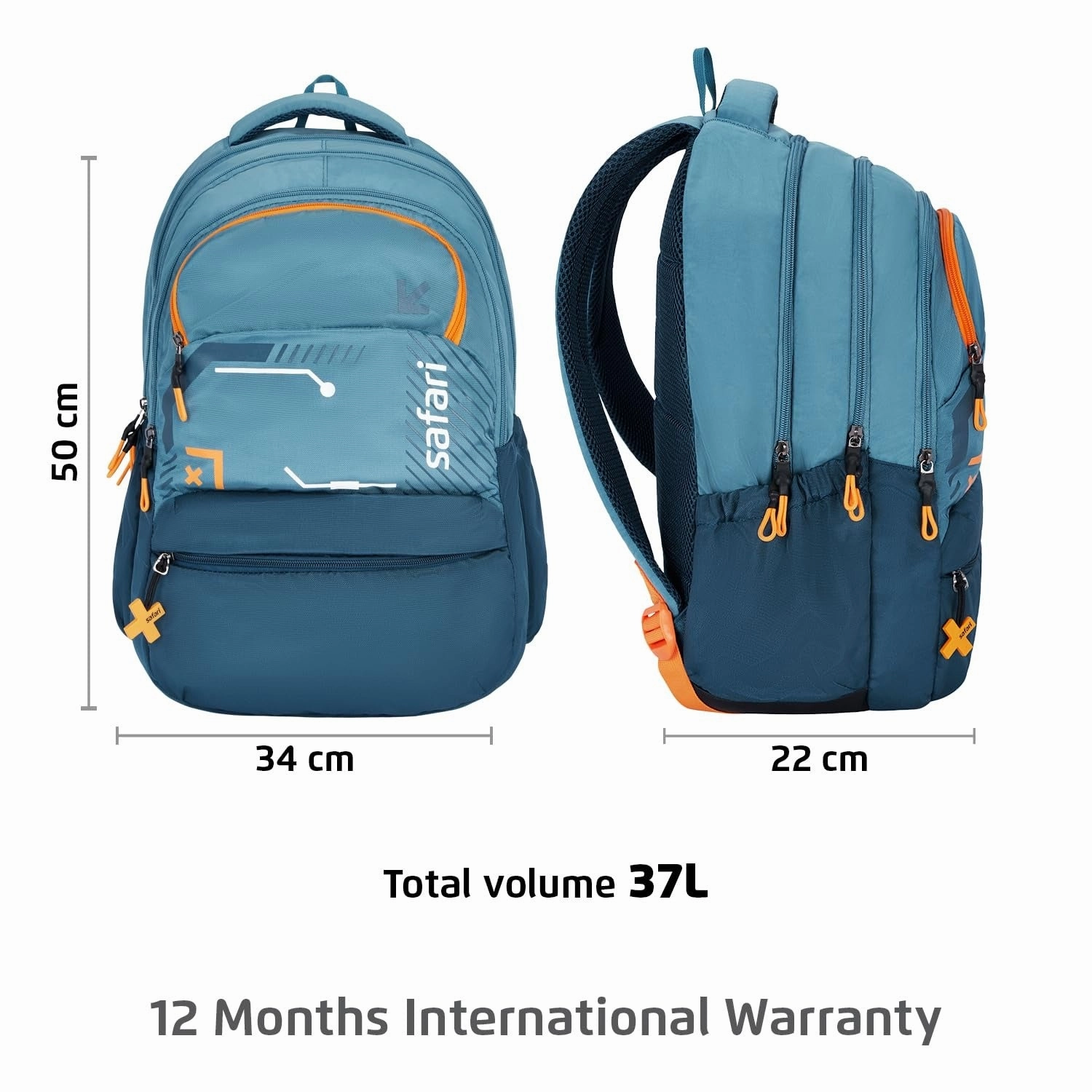 Safari Bonus 37L Casual Backpack with Armor Base, Detachable Freebie Sling Bag