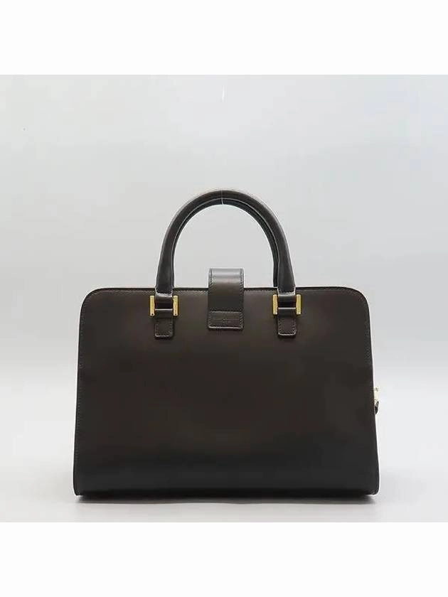 Saint Laurent 672667 Black leather cabas gold logo tote bag shoulder strap 2WAY