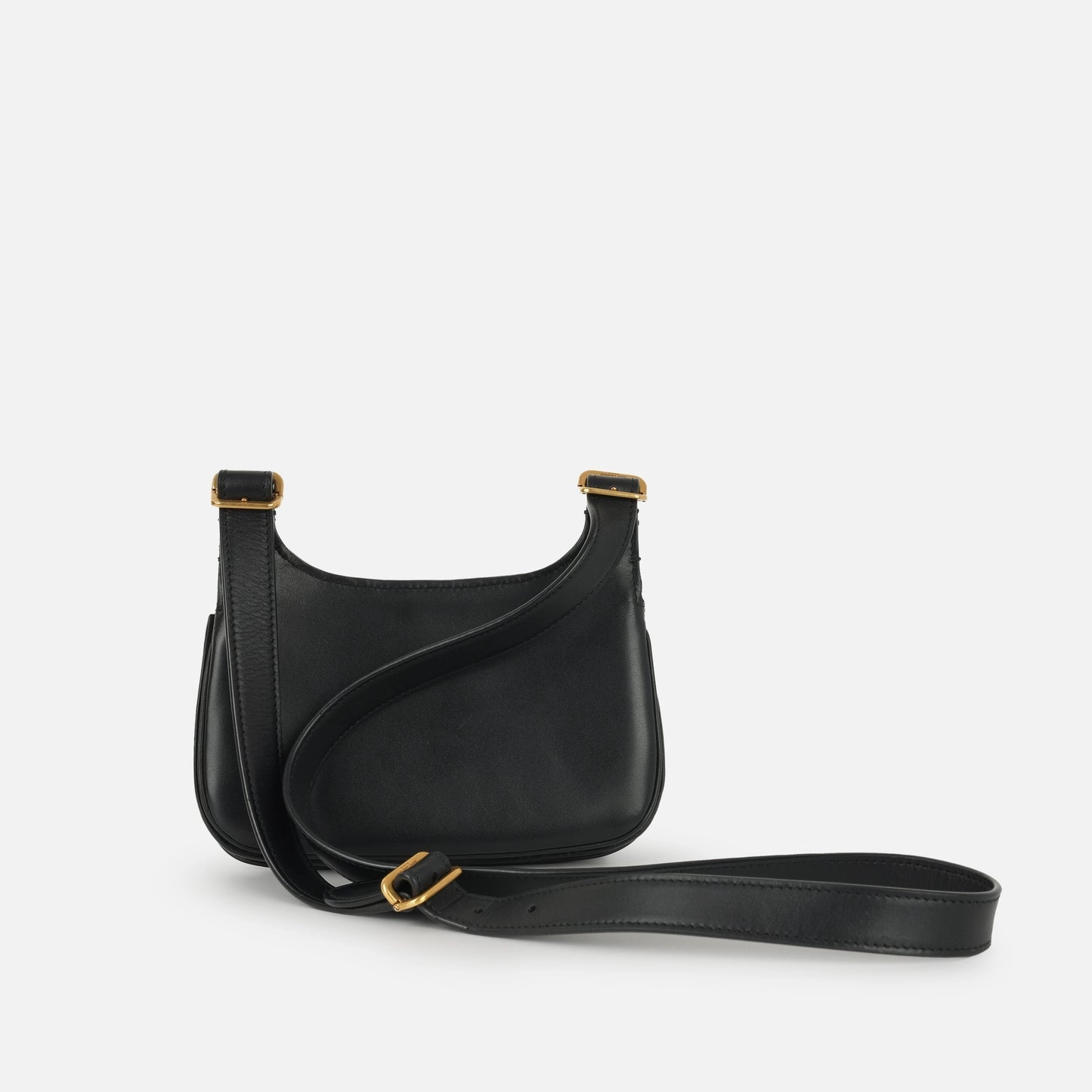 Saint Laurent - Mini Charlie Bag - Black Smooth Calfskin GHW - Pre-Loved