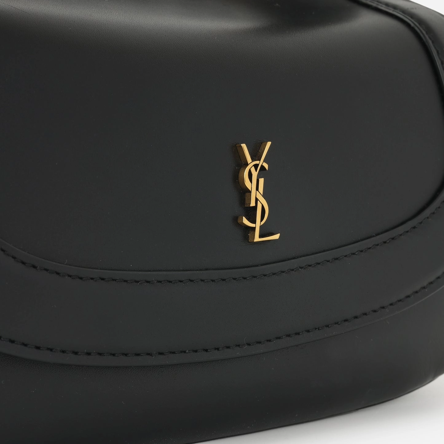 Saint Laurent - Mini Charlie Bag - Black Smooth Calfskin GHW - Pre-Loved