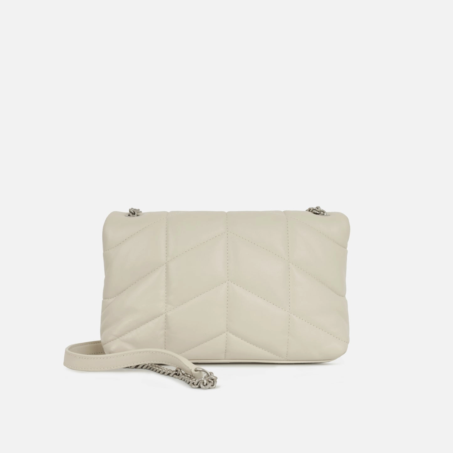 Saint Laurent - Mini Lou Puffer Bag - Blanc Vintage SHW - Pre-Loved