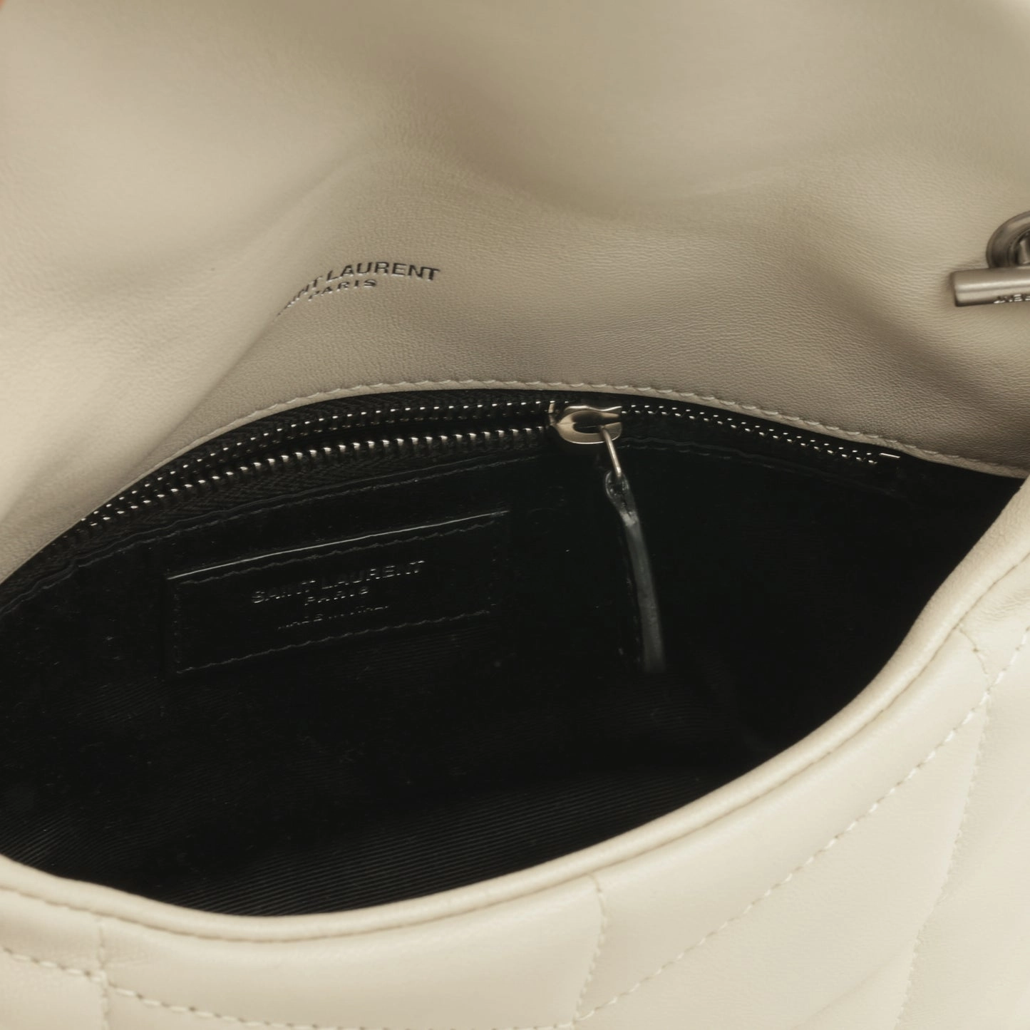 Saint Laurent - Mini Lou Puffer Bag - Blanc Vintage SHW - Pre-Loved