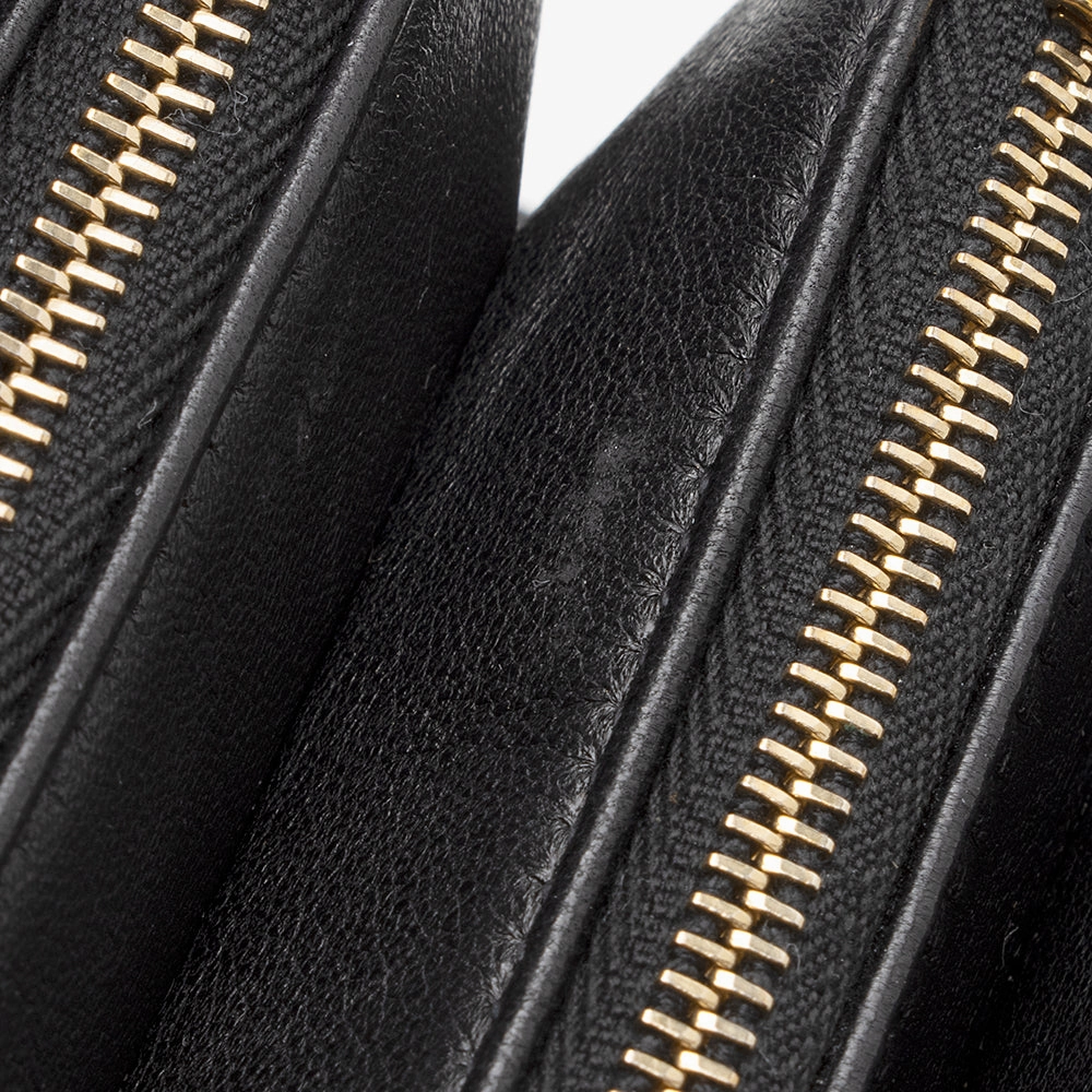 Saint Laurent Diamond Quilted Leather Monogram Angie Small Shoulder Bag (SHF-22533)
