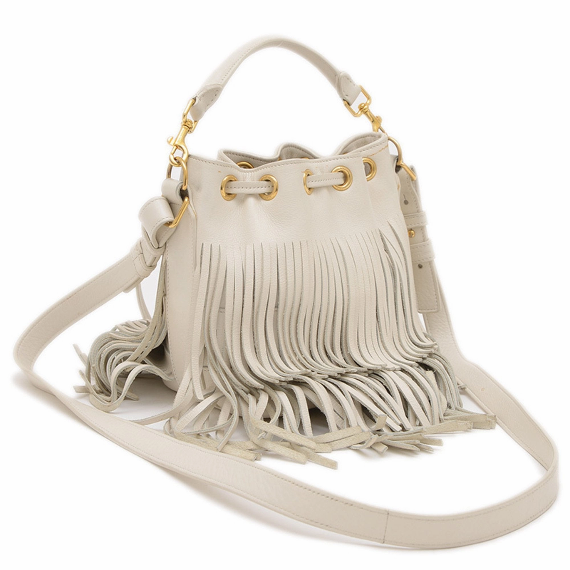 Saint Laurent Leather Handbag Shoulder Bag (Pre-Owned)