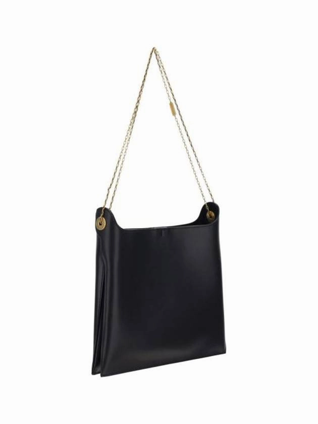 Saint Laurent Logo Print Shoulder Bag Black