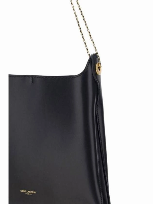 Saint Laurent Logo Print Shoulder Bag Black