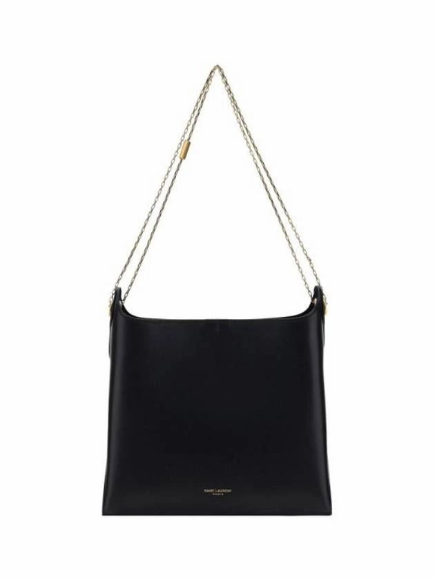 Saint Laurent Logo Print Shoulder Bag Black