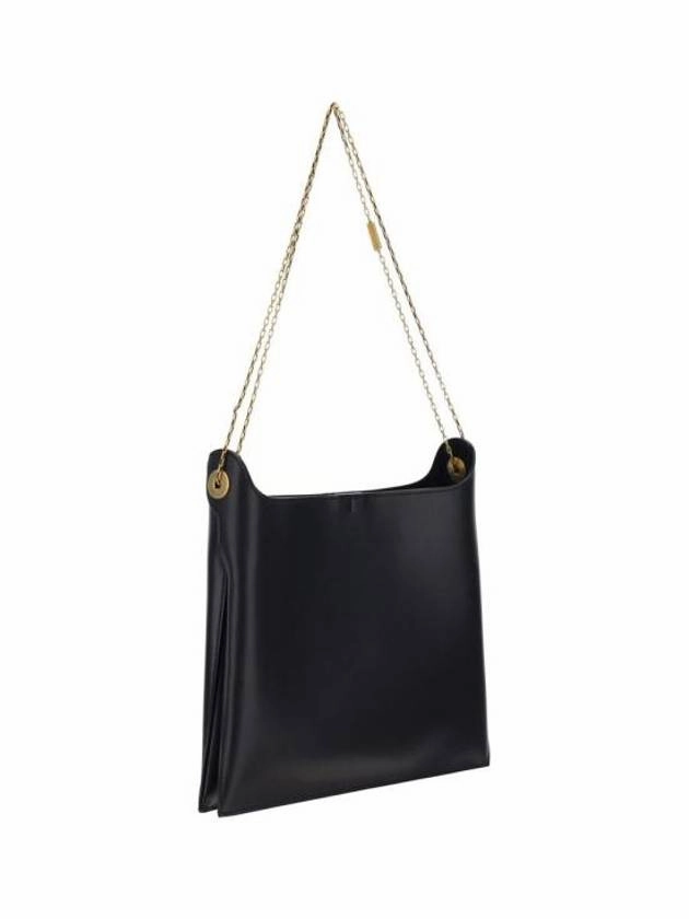 Saint Laurent Logo Print Shoulder Bag Black