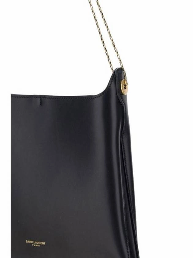 Saint Laurent Logo Print Shoulder Bag Black