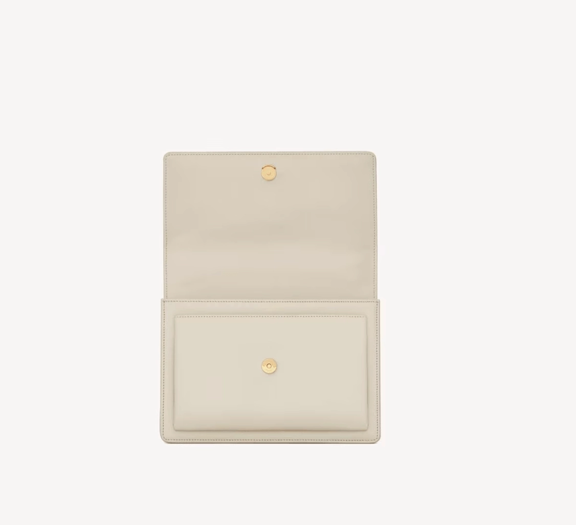 Saint Laurent Medium Sunset Shoulder Bag white