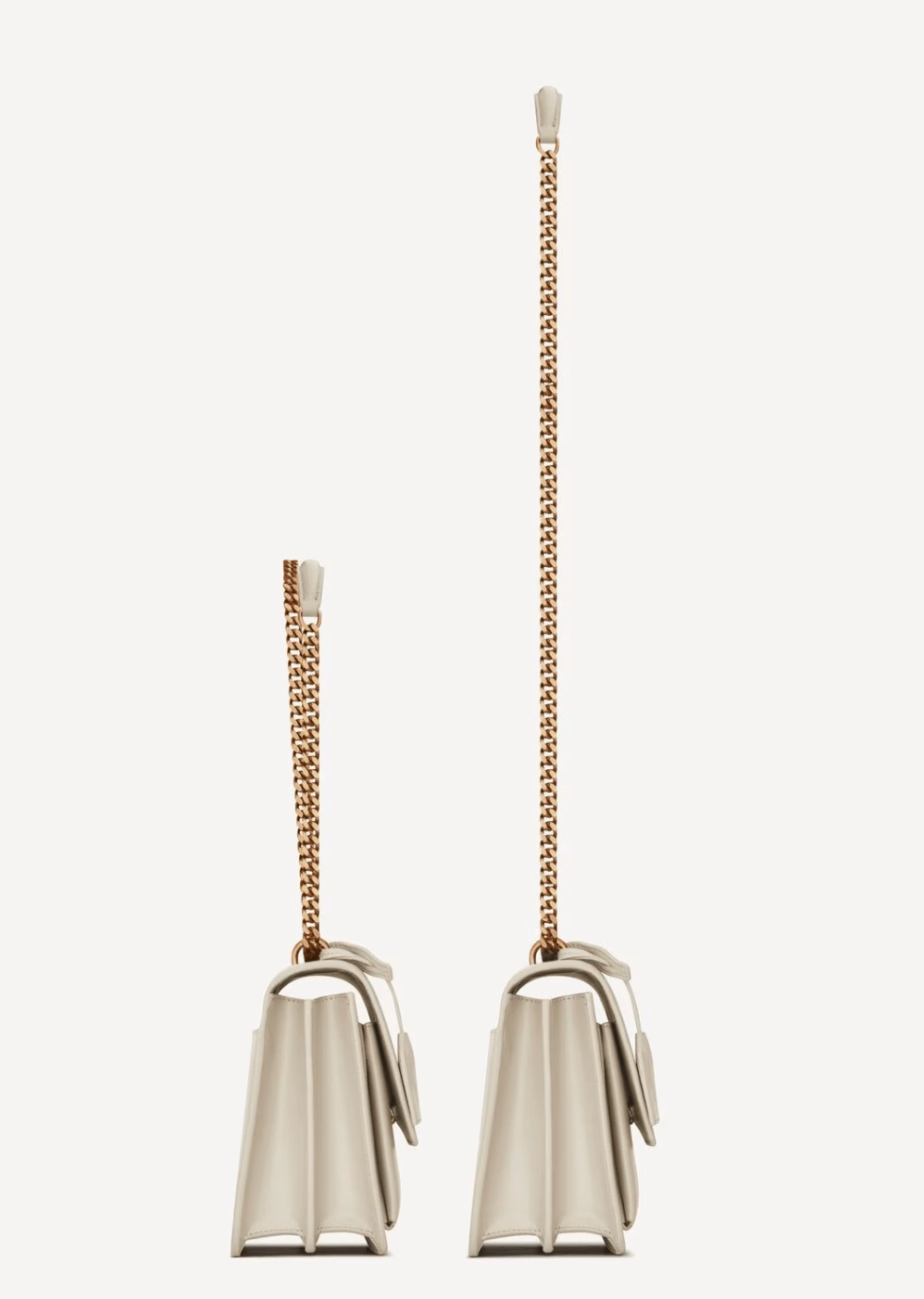 Saint Laurent Medium Sunset Shoulder Bag white