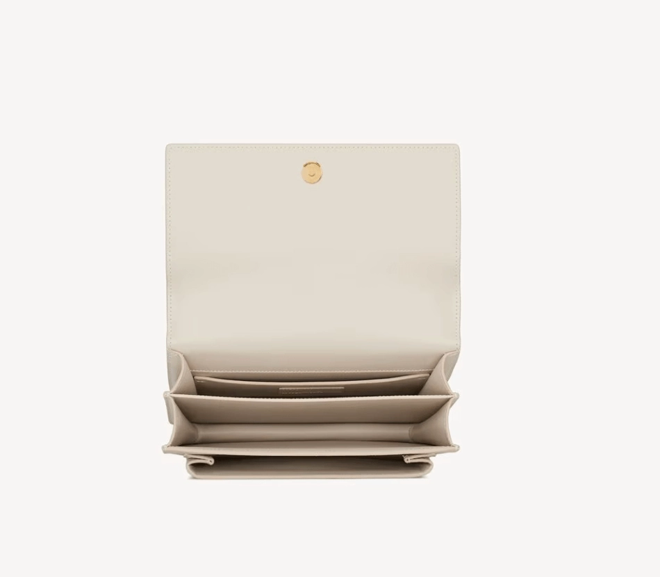 Saint Laurent Medium Sunset Shoulder Bag white