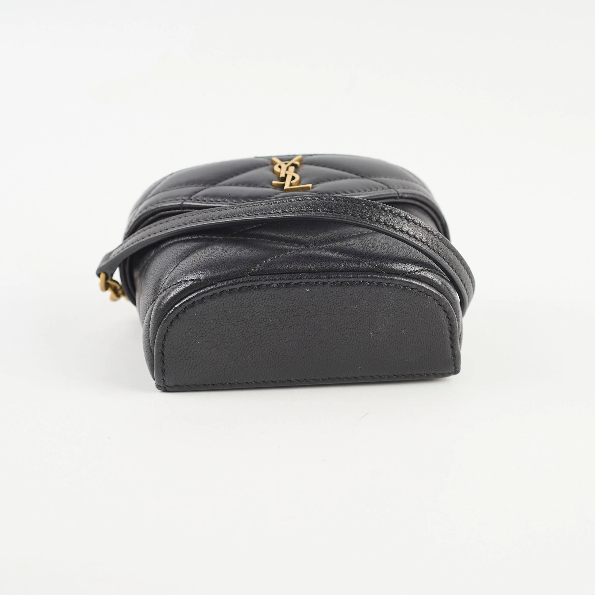 Saint Laurent Micro June Leather Crossbody Black