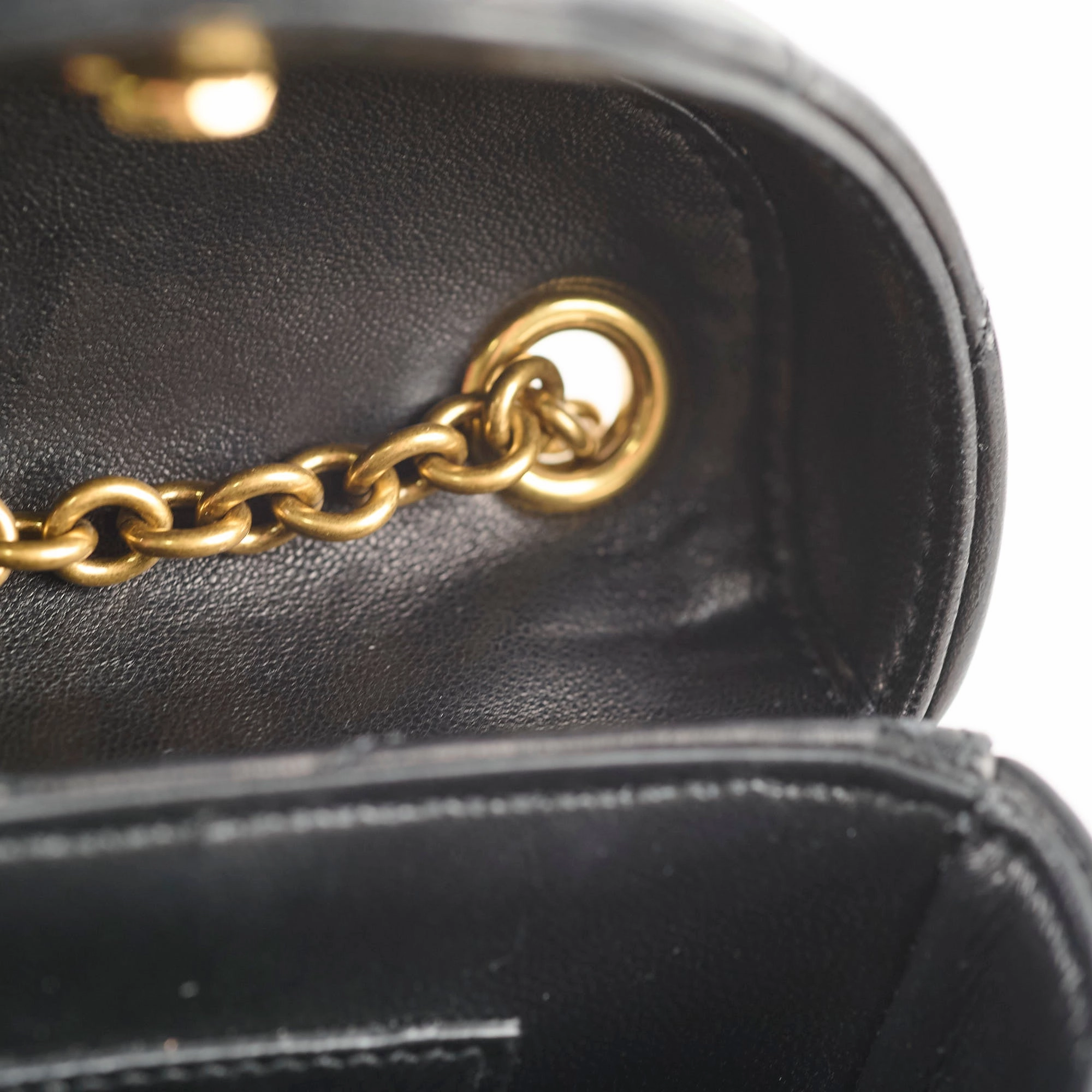 Saint Laurent Micro June Leather Crossbody Black