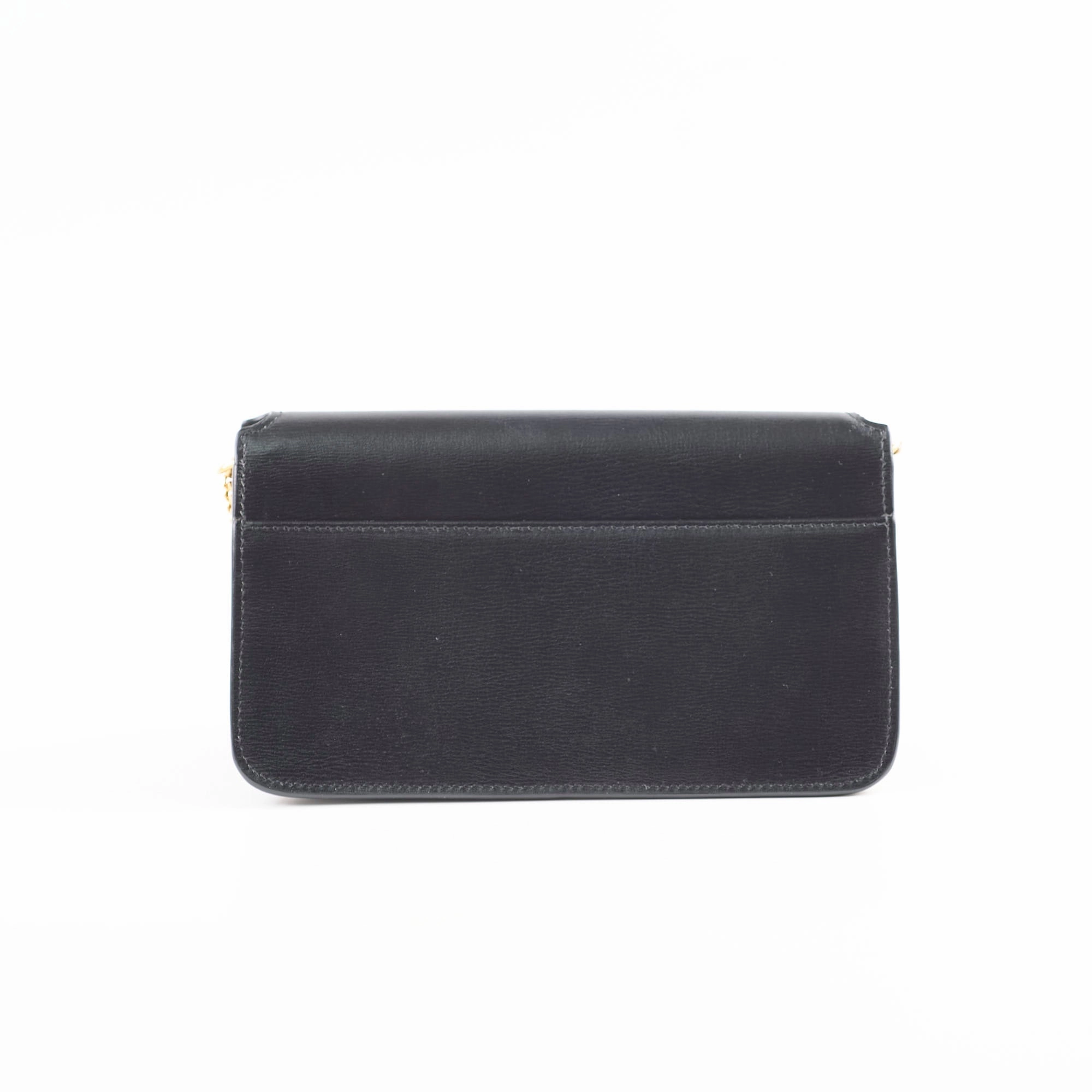 Saint Laurent Mini Phone Case On Chain Black