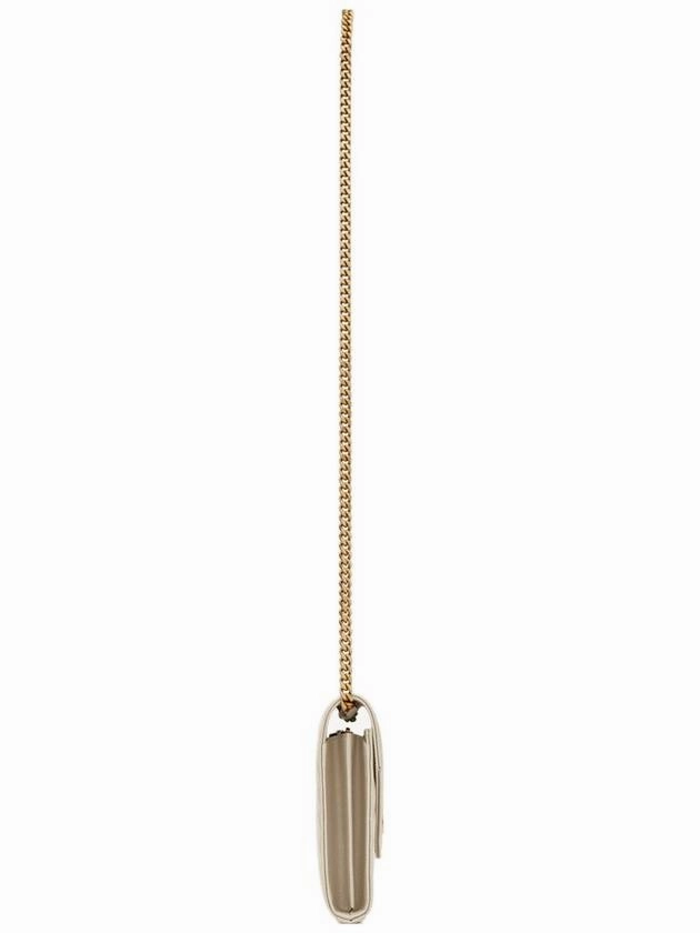 Saint Laurent Monogram Matelasse Chain Shoulder Bag White