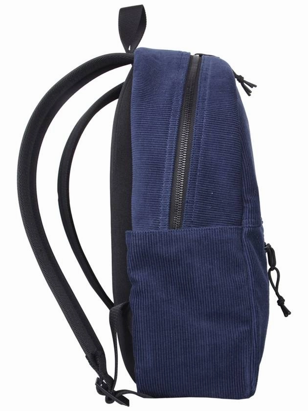 Saint Laurent Nux Logo Corturoy Backpack Navy Blue