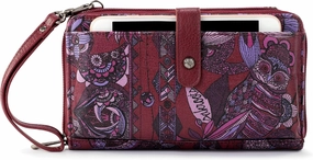 Sakroots Large Smartphone Crossbody Bag in Coated Canvas, Convertible Purse with Detachable Wristlet Strap