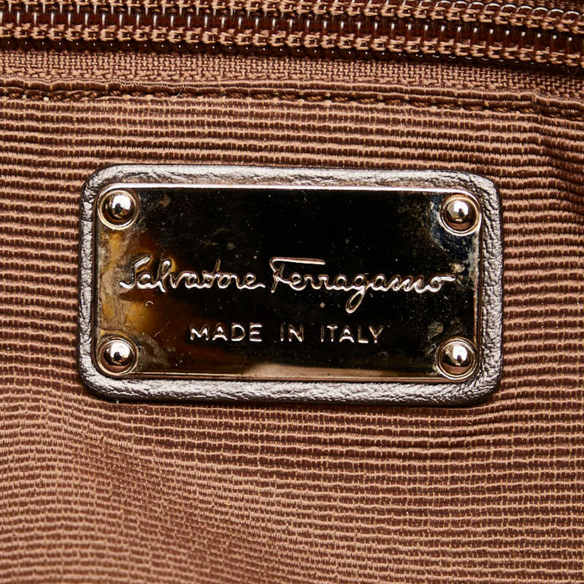 Salvatore Ferragamo   Leather Tote Bag (Pre-Owned)