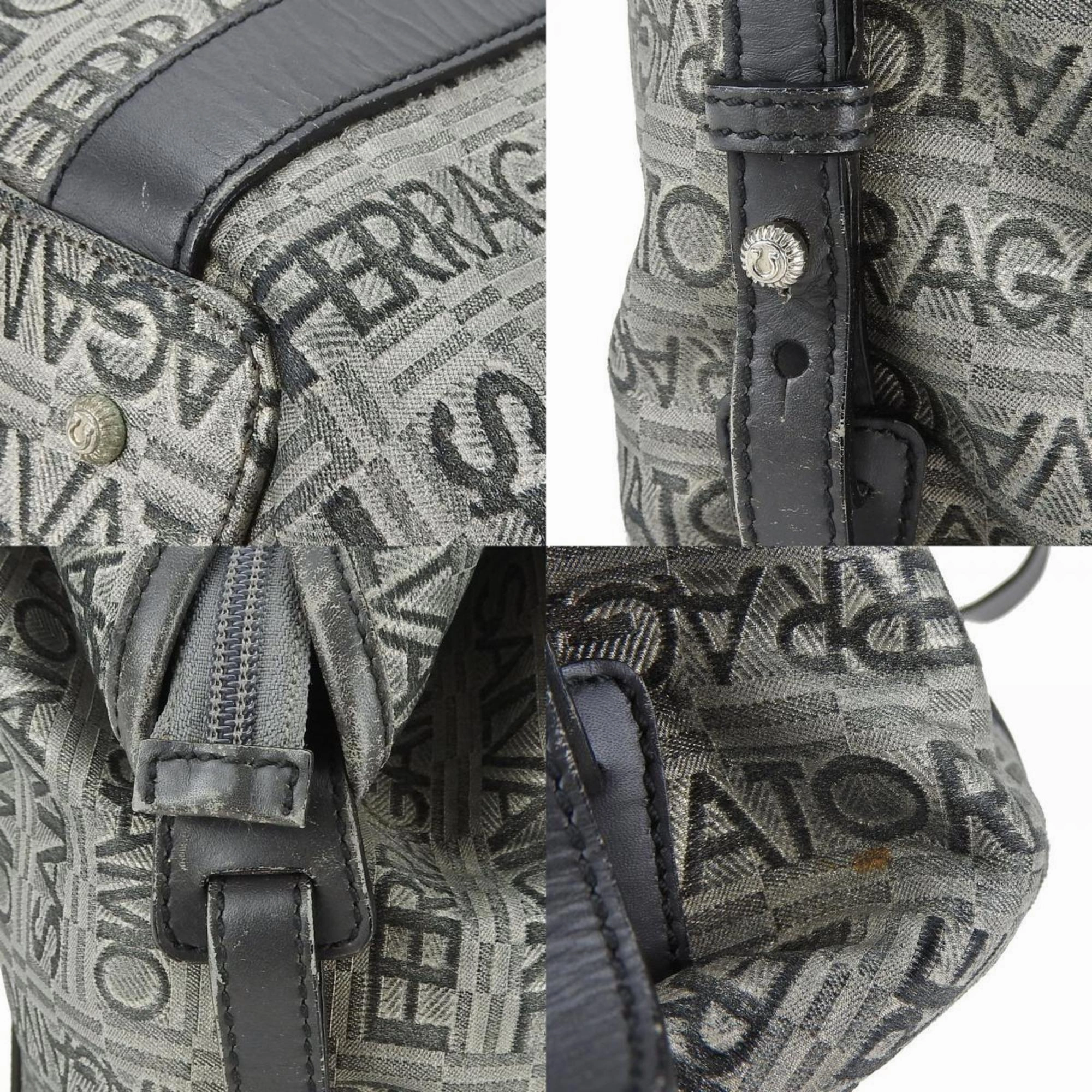 Salvatore Ferragamo  Canvas Leather Tote Bag (Pre-Owned)
